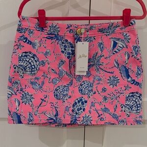 Lilly Pulitzer Colette mini skort size 6 Rousseau Pink barefoot beachcombers